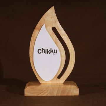 Flame Leaf Wooden Shield