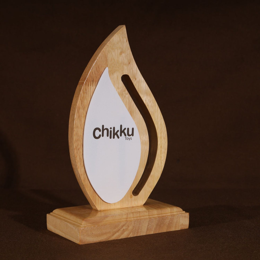 Flame Leaf Wooden Shield