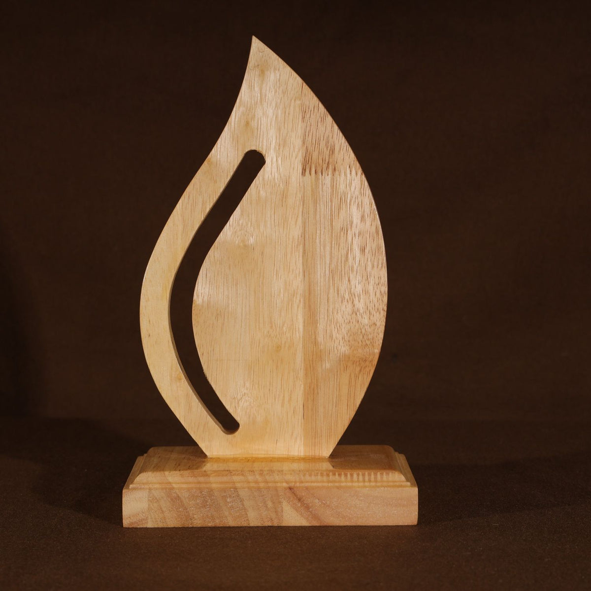 Flame Leaf Wooden Shield