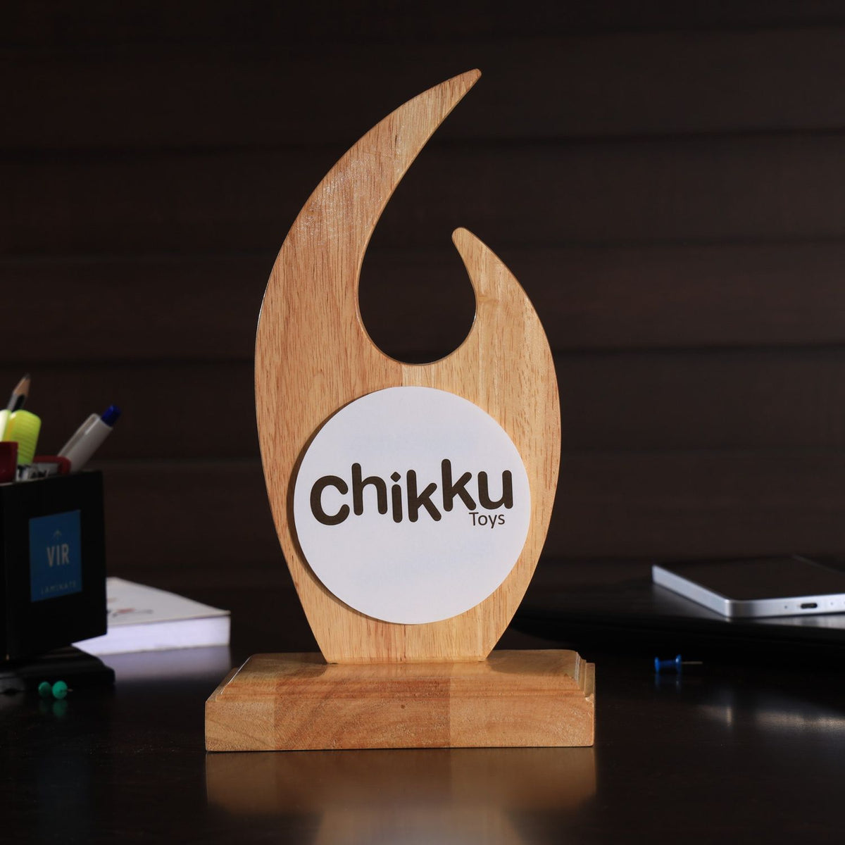 Wooden Flame Trophy