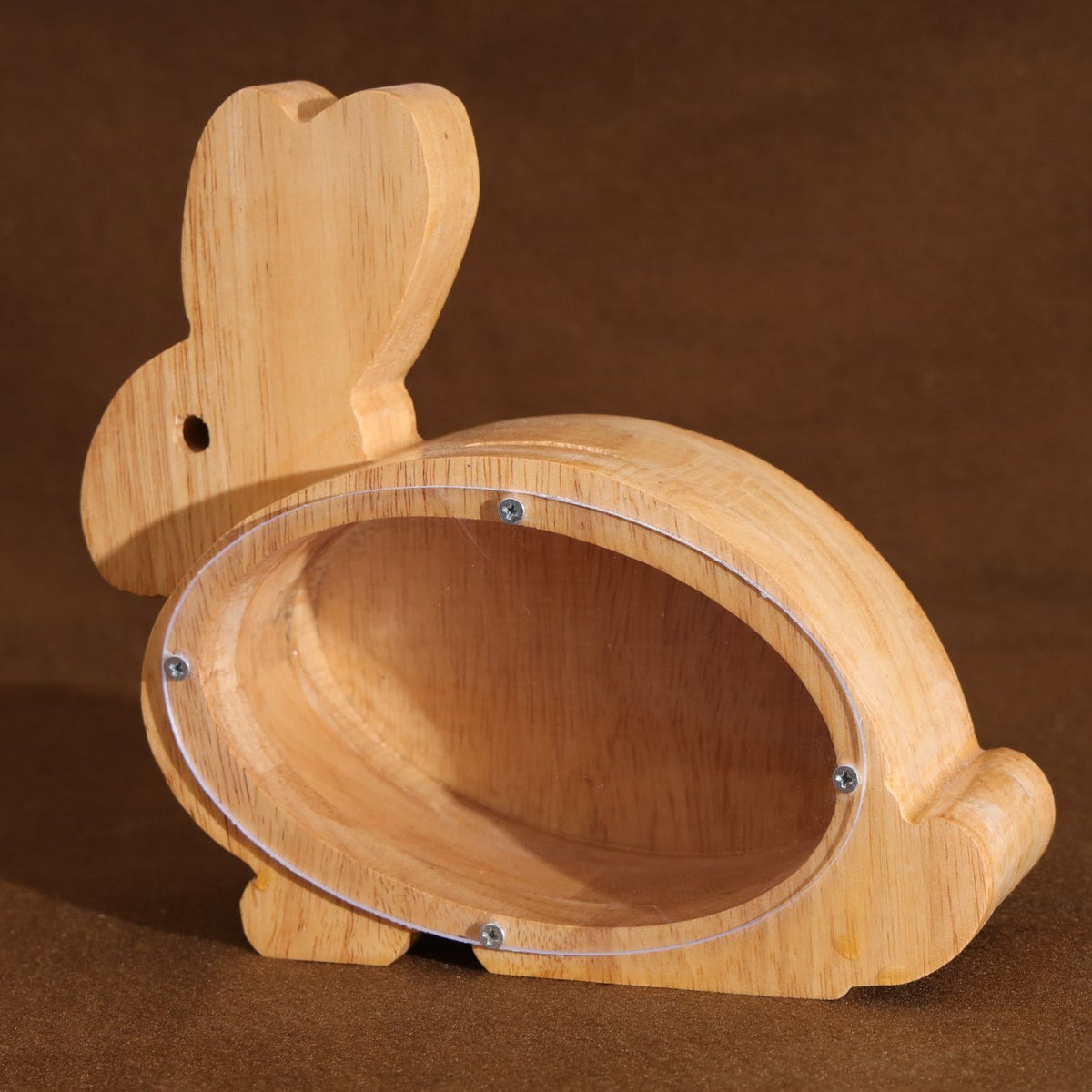 Wooden Rabbit Piggy Bank