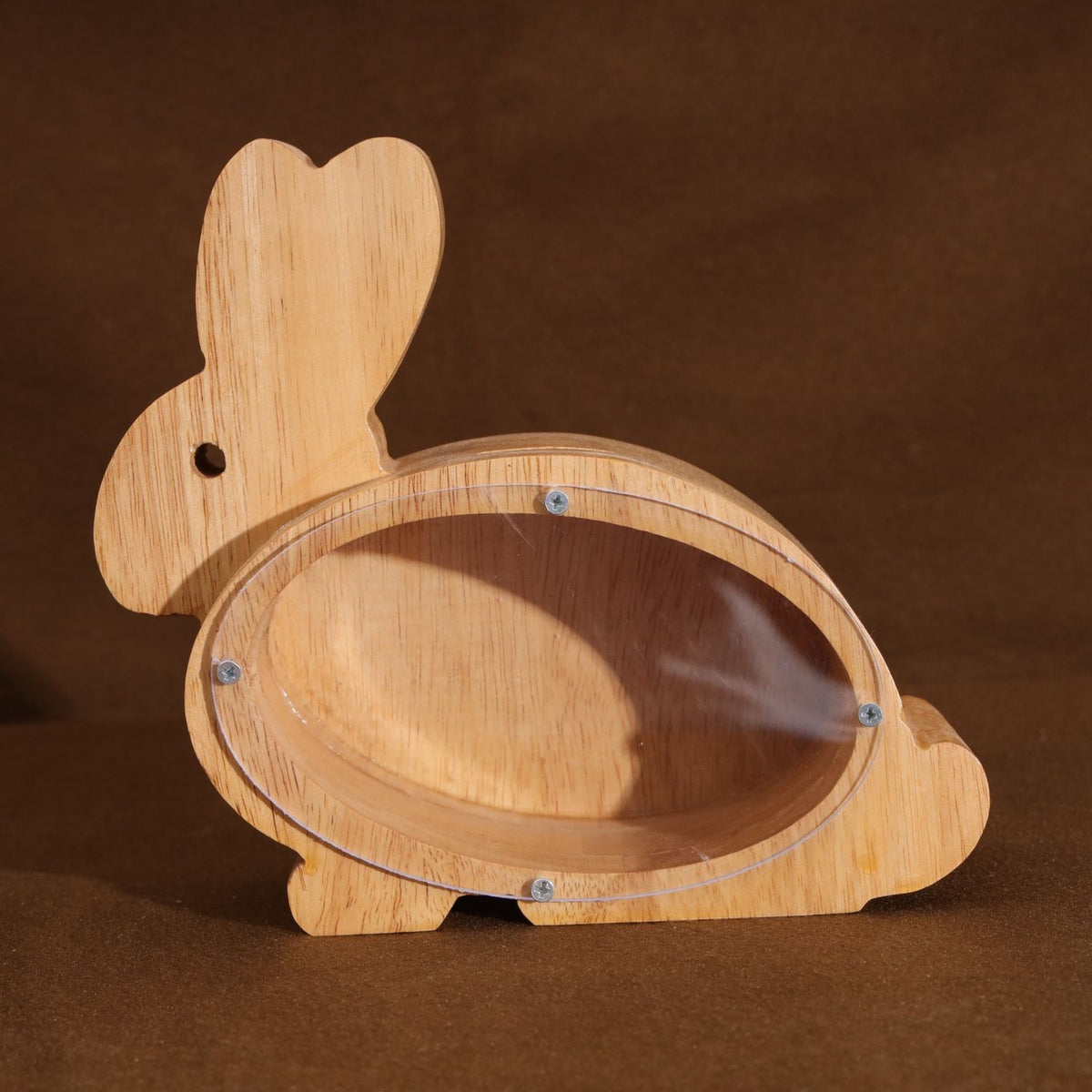 Wooden Rabbit Piggy Bank