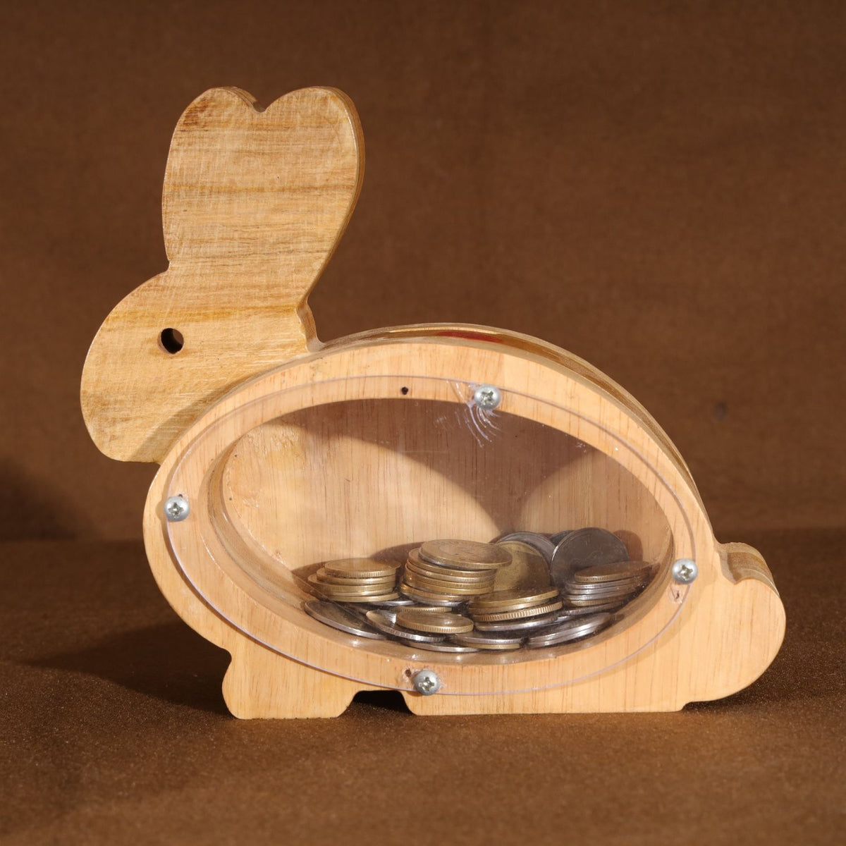 Wooden Rabbit Piggy Bank