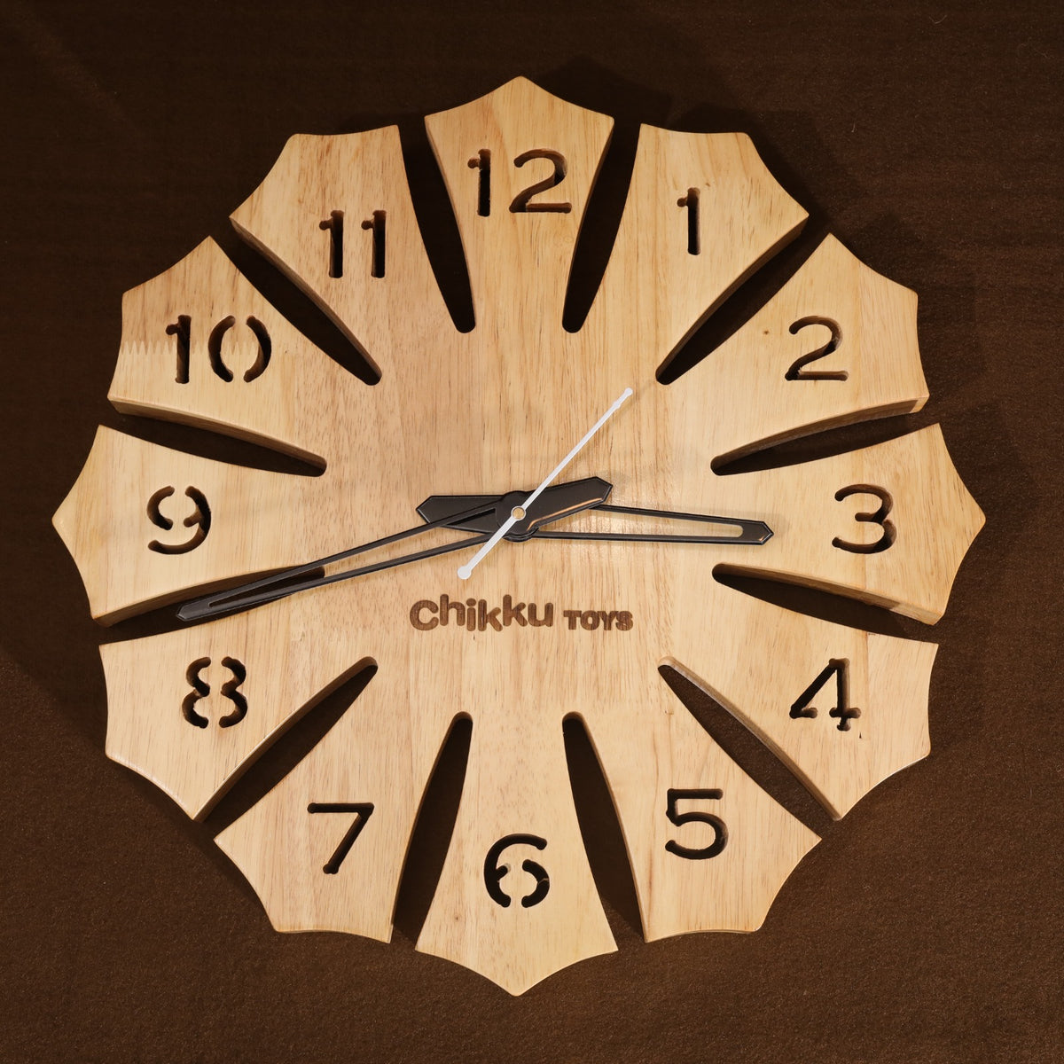 Wooden Flower Wall Clock